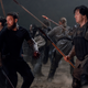 Aaron (Ross Marquand) and Eugene (Josh McDermitt) on the front lines.